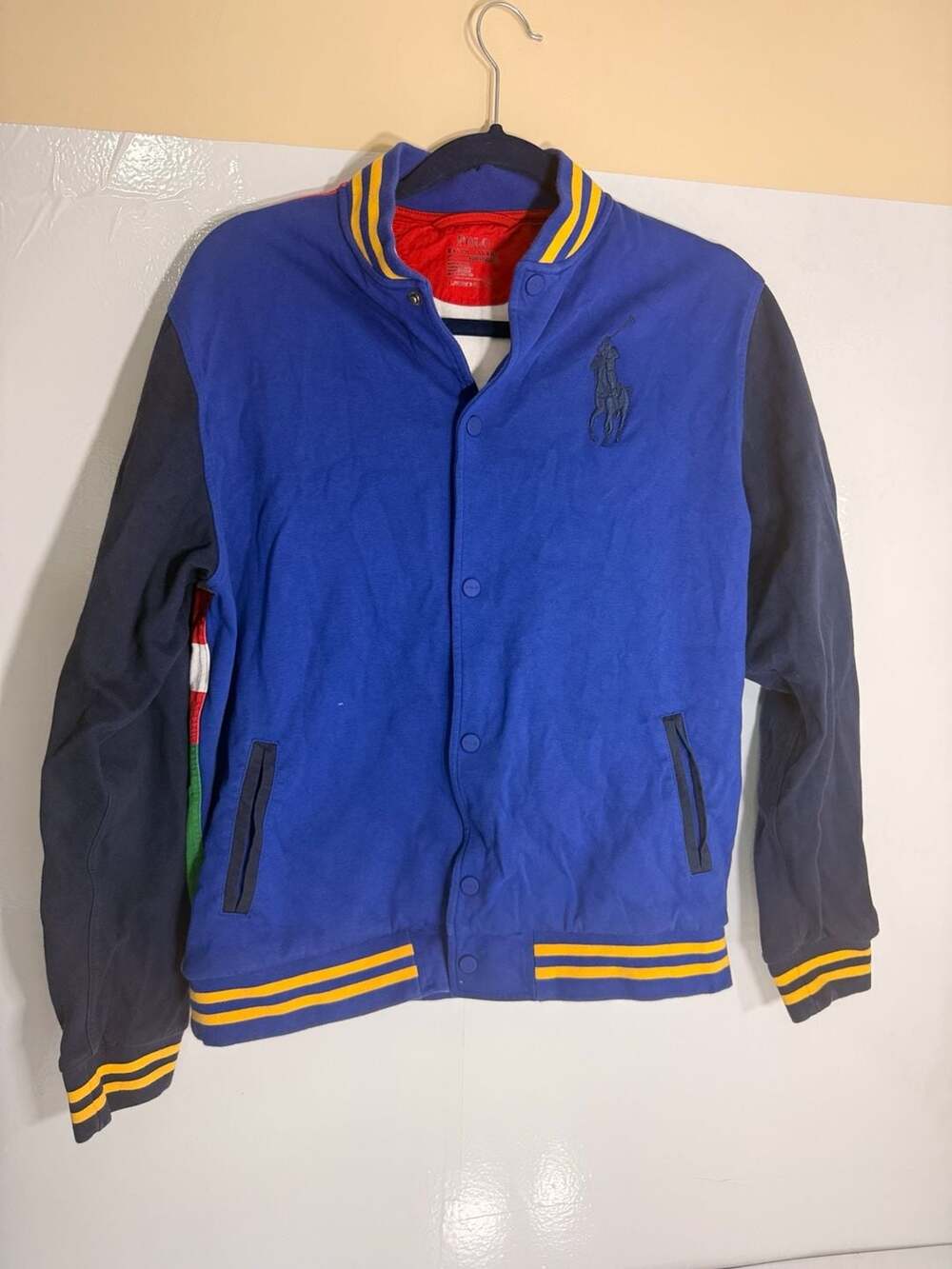 Polo Ralph Lauren Performance Skier American Flag Color Block Varsity Jacket